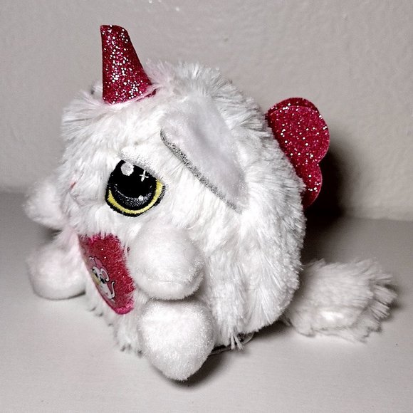 Zuru Rainbowcorns Plush Unicorn Mouse Pink Heart Stuffed Toy 4.5 inch - Picture 2 of 6